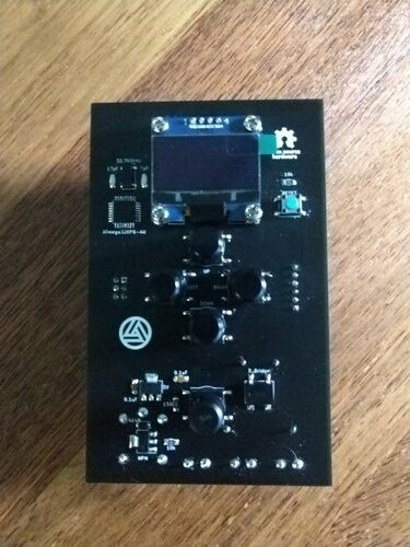 PCB assembled top, another angle.