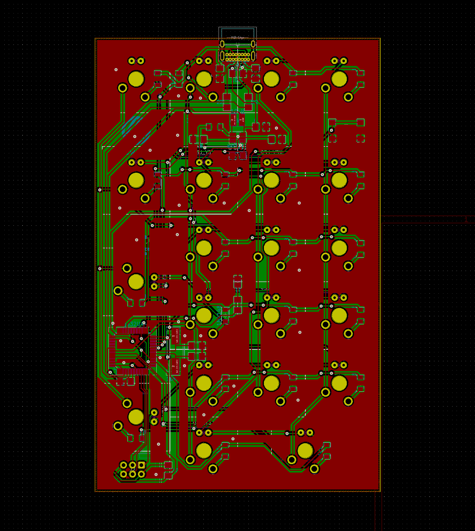 PCB layout with infill - top.