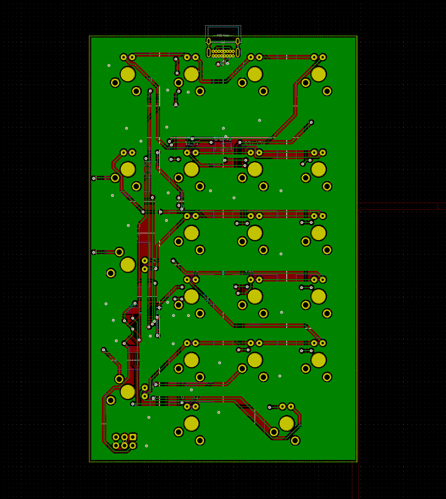 PCB layout with infill - bottom.