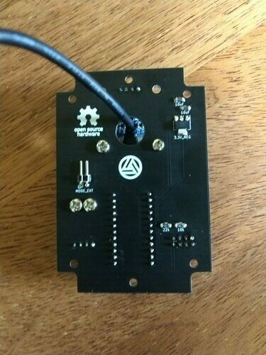 Revision 2 PCB assembled and testing - bottom.
